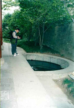 The Master traced the Feng Shui failure of a half moon pond with dragon head fountain that affected the pagoda - very few visitors.